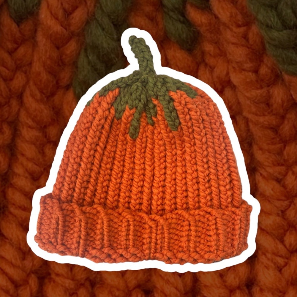 Knit Pumpkin Hat